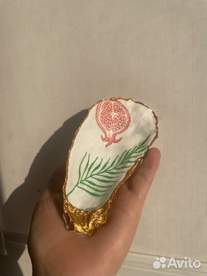 Устрица, блюдце для украшений. Ручная роспись