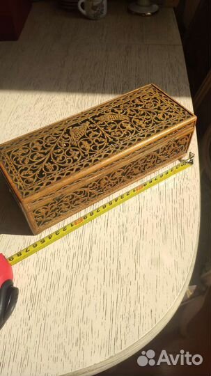Шкатулка деревянная старинная