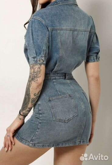 Джинсовое платье женское, 44 размер, новое