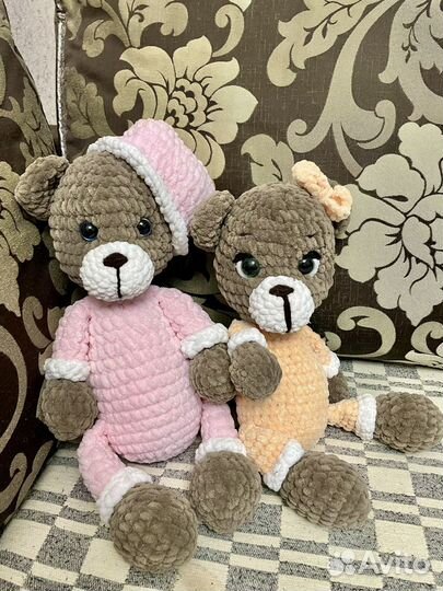 Игрушка Мишка вязаный - 3 шт