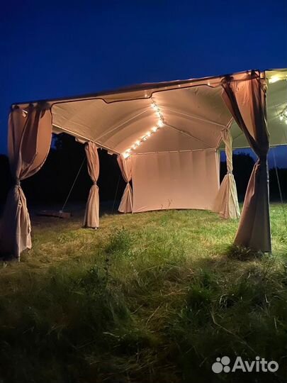 Аренда шатра. Мебели. Столы, лавки