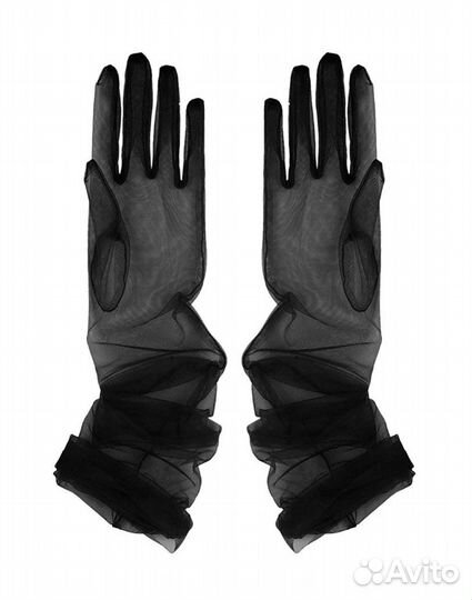 Перчатки в сеточку высокие