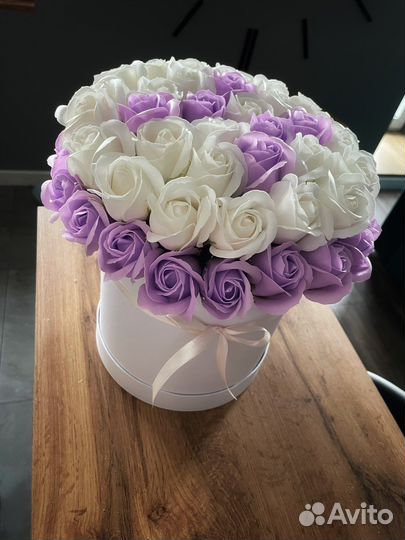 Букет из мыльных роз