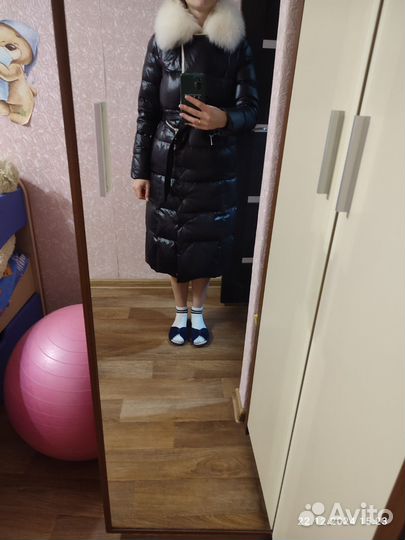 Пальто женское зимнее на синтепоне с мехом