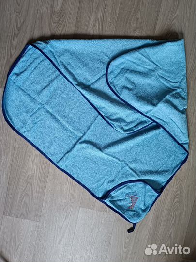 Полотенце пончо с капюшоном уголок детское