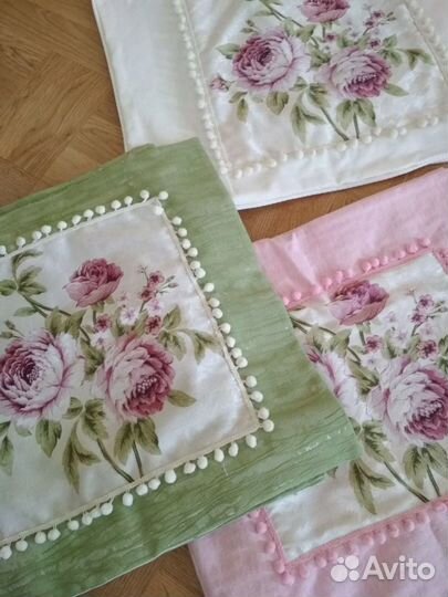 Одеяло лоскутное, наволочки ручная работа