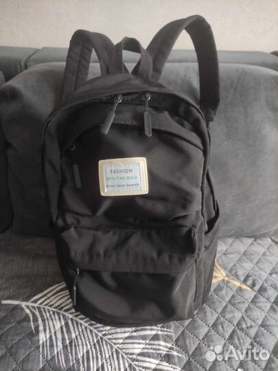 Рюкзак чёрный подростковый, школьный, городской