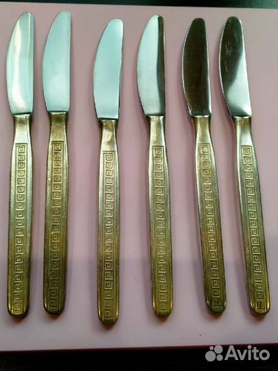 Набор столовых ножей мельхиор СССР