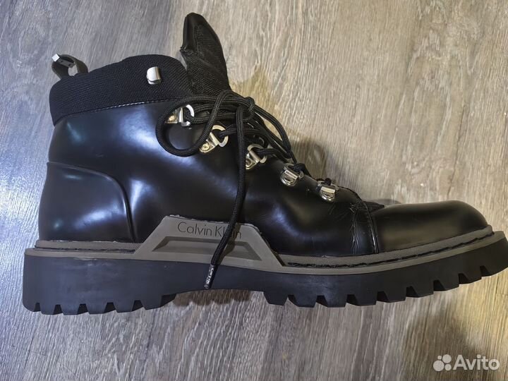 Exclusive Calvin Klein Mens Black Cargo Boots