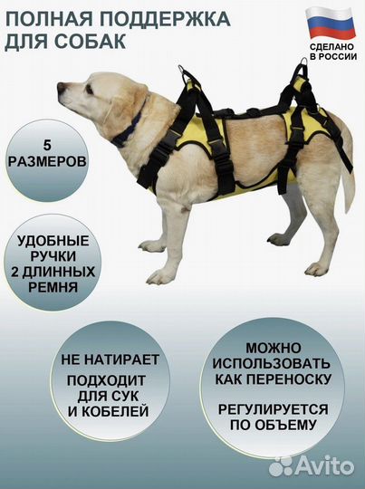 Полная поддержка для собак