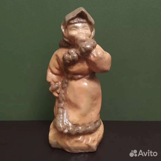 Фарфоровые статуэтки СССР Морозко обливная керамик