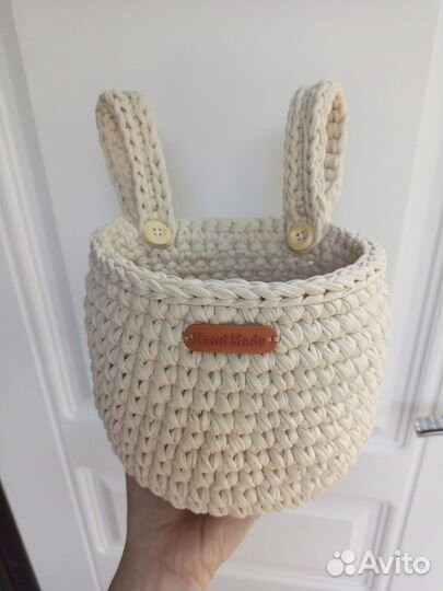 Вязаные корзинки
