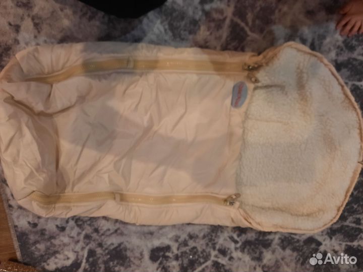 Зимний конверт в коляску на овчине до 3 лет