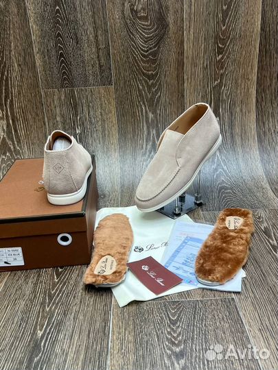 Лоферы мужские зимние loro piana (39-44)