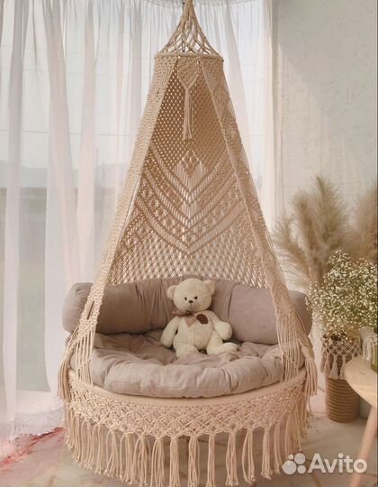 Кресло подвесное макраме