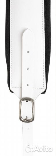 Гитарный кожаный ремень Stagg slpl-buckle WH