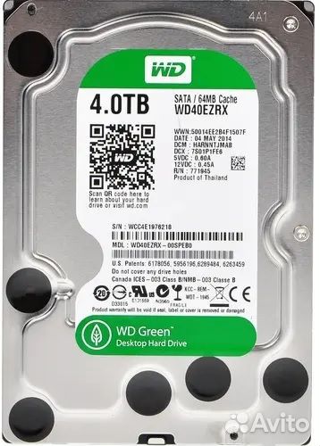Жесткий диск WD40ezrx 4TB