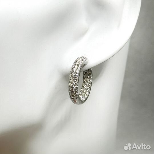 Золотой комплект конго с бриллиантами 3,02ct 585