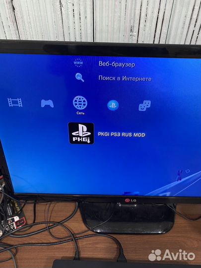 Sony playstation 3 500гб прошитая + 2 геймпада