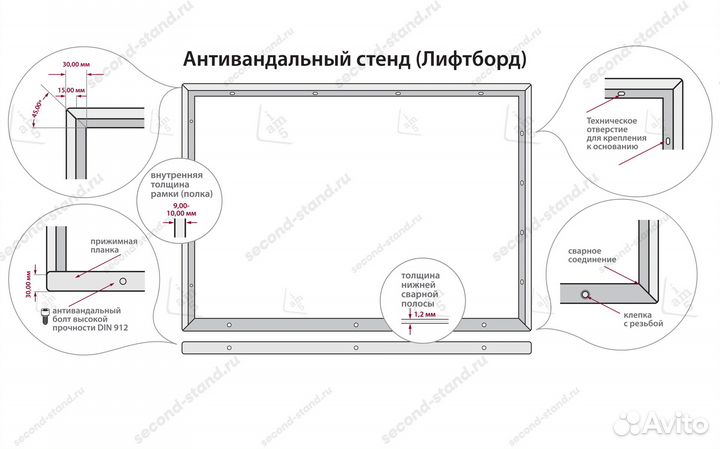Антивандальные стенды / Лифтборды