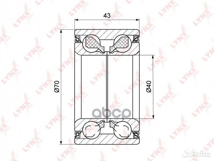 Подшипник ступ.mitsubishi lancer/outlander I/space