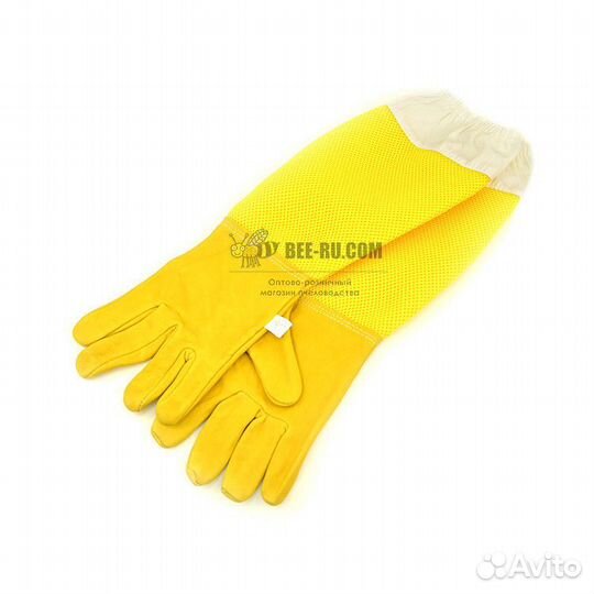 Перчатки пчеловода Air-Max (кожа, сетка)