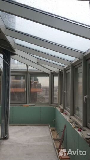 Безрамное остекление террасы