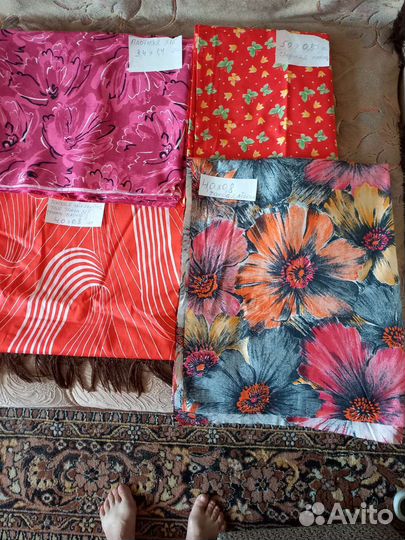 Ткани х/б (разные), вискоза подкладочная, шифон