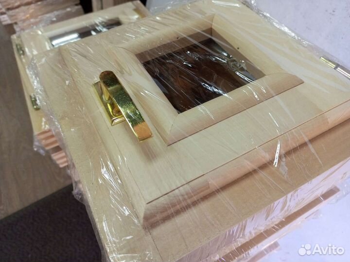 Деревянные окна для бани липа