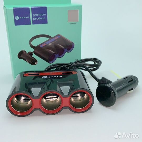 Зарядное устройство WF-0966 2x USB 3A + разветвит