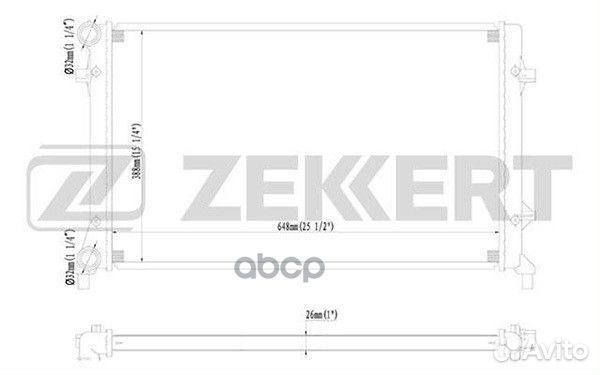 Радиатор охл. дв. Audi A3 II 03- Skoda Octavia