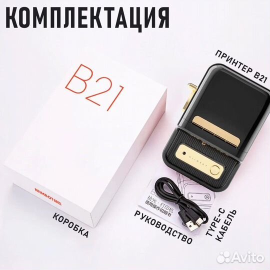 Термопринтер niimbot B-21 Принтер для этикеток