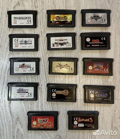 Картриджи game boy advance (gba) в ассортименте