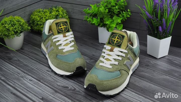 Кроссовки New Balance 574 stone island