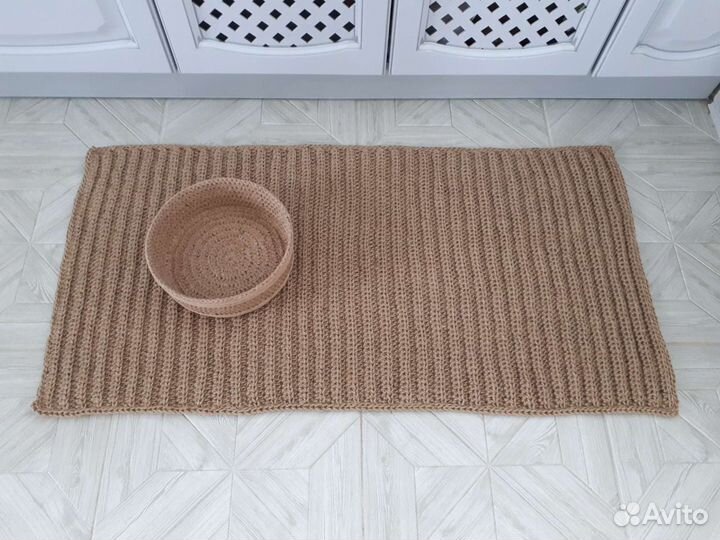 Ковёр джутовый прямоугольный