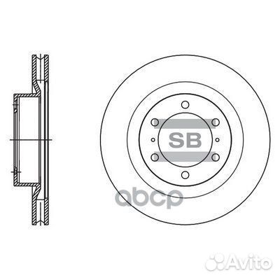 Диск тормозной передний Toyota Land Cruiser SD