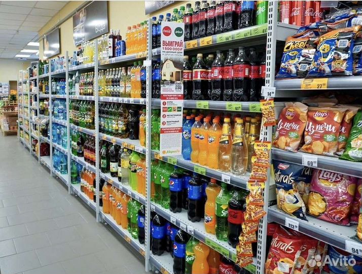 Стеллажи торговые с усилением передней стойкой