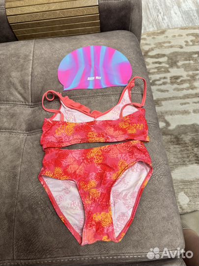 Купальник с шапочкой и мешком доя мокрой одежды