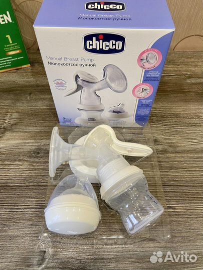 Молокоотсос ручной Chicco с бутылочкой
