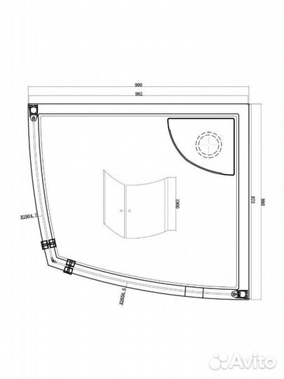 Душевой поддон Aquanet Ivo R