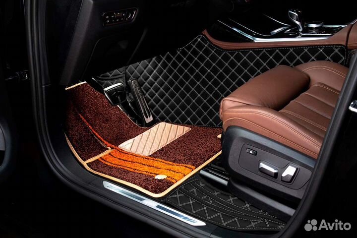 3D Коврики Mercedes S W223 Экокожа Салон Багажник