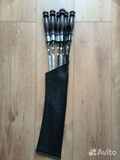 Шампура с дер. ручкой в колчане