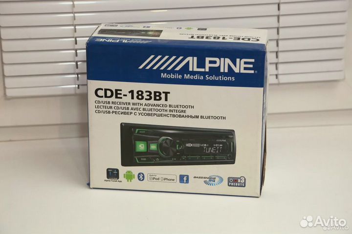Автомагнитола Alpine CDE-183BT CD+ USB с Bluetooth
