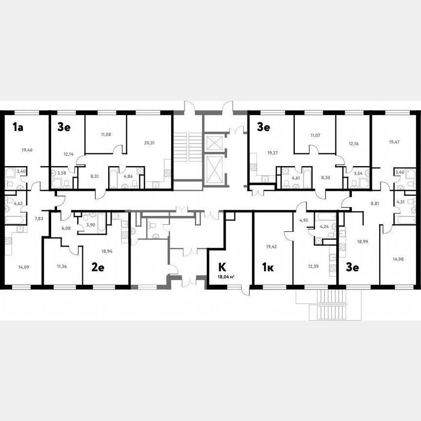 1-к. квартира, 49,5 м², 1/17 эт.