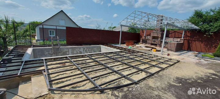 Бытовки, каркасные домики, бани, навесы, беседки