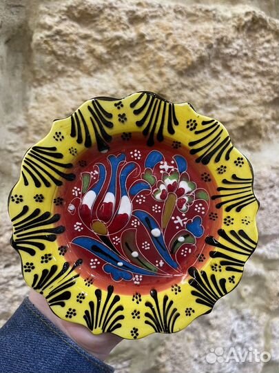 Тарелка керамика ручная работа