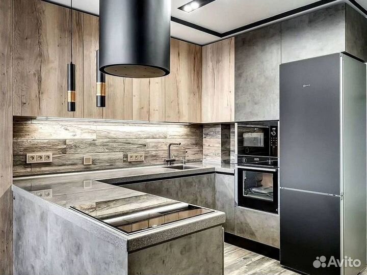 Современная кухня на заказ с островом