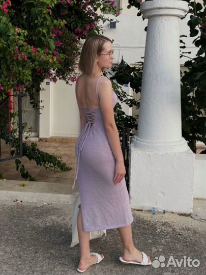 Платье вязаное женское