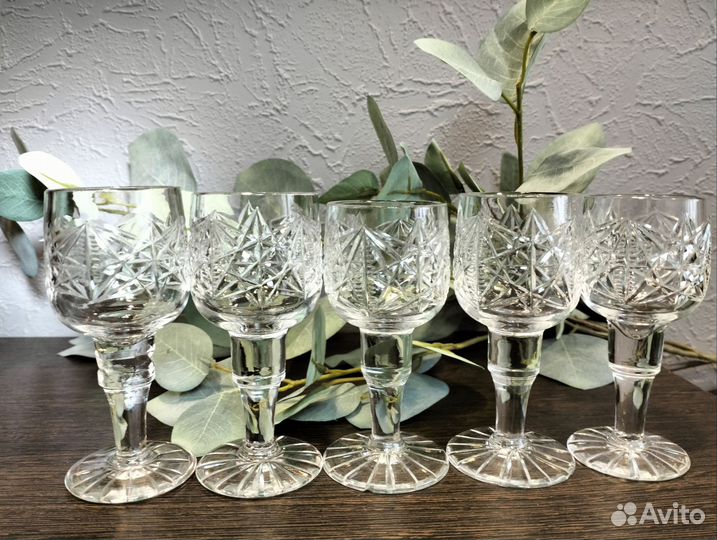 Хрустальные рюмки на ножке СССР