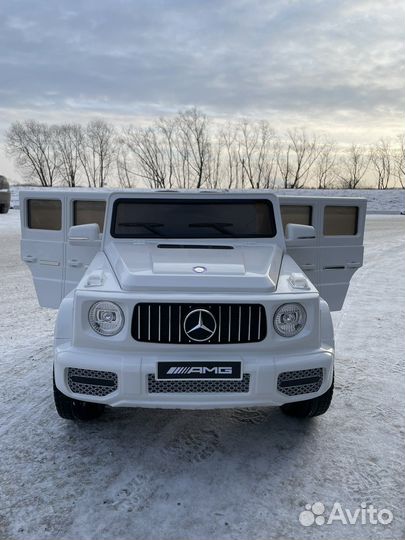 Электромобиль mercedes гелик белый